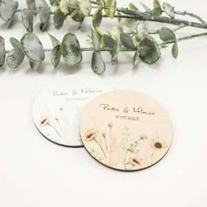 Lembrança Casamento redonda a cores - Cakol