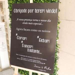 Placa Boas Vindas Casamento - Mod. 1 - Cakol