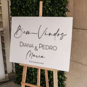 Placa Boas Vindas Casamento - Mod. 4 - Cakol