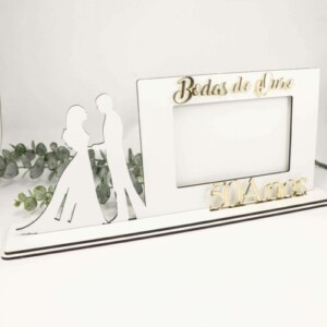 Moldura Bodas de Ouro Silhueta - Cakol