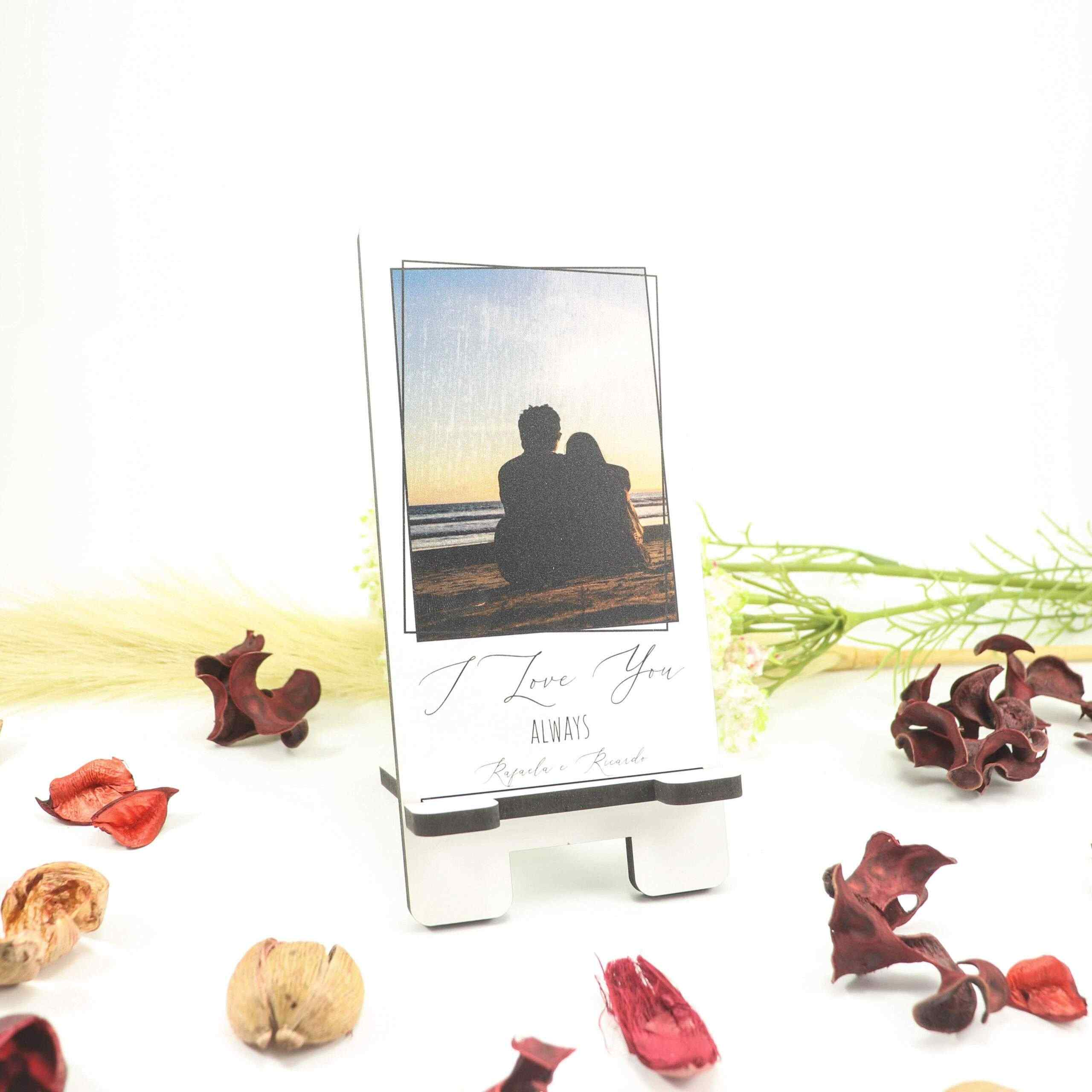 Suporte Telemóvel Namorados Com Foto - Cakol