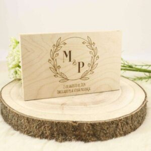 Lembrança Casamento de Madeira Mod.3