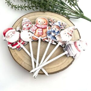 Topo Figuras de Natal Pack 6 Unidades - Cakol