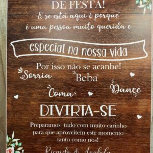 Placa Boas Vindas- Mod.7