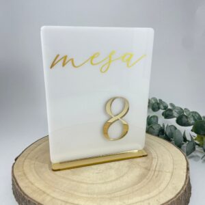 Marcador de Mesa Acrílico - Mod. 2 - Cakol