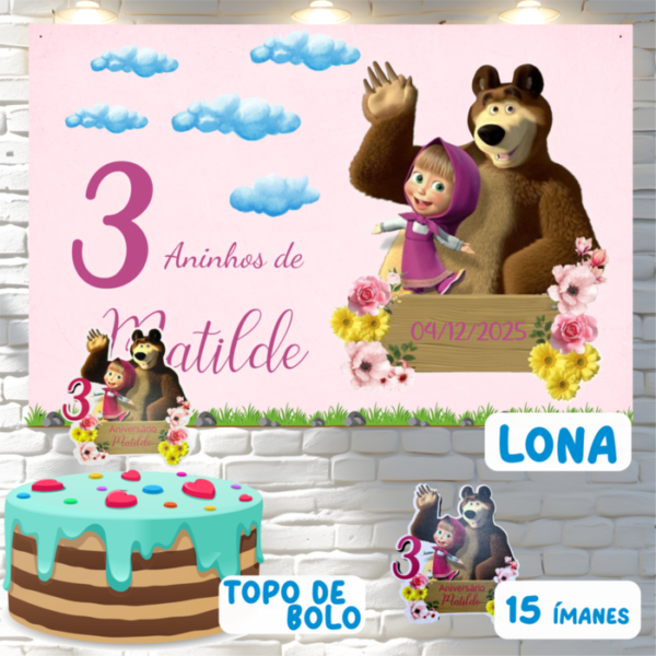 Pack Aniversário Masha e o Urso - Cakol