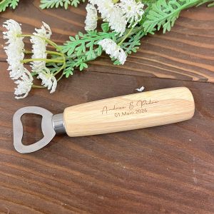 Lembrança Casamento Abre- cápsulas Madeira - Mod. 2_ Cakol